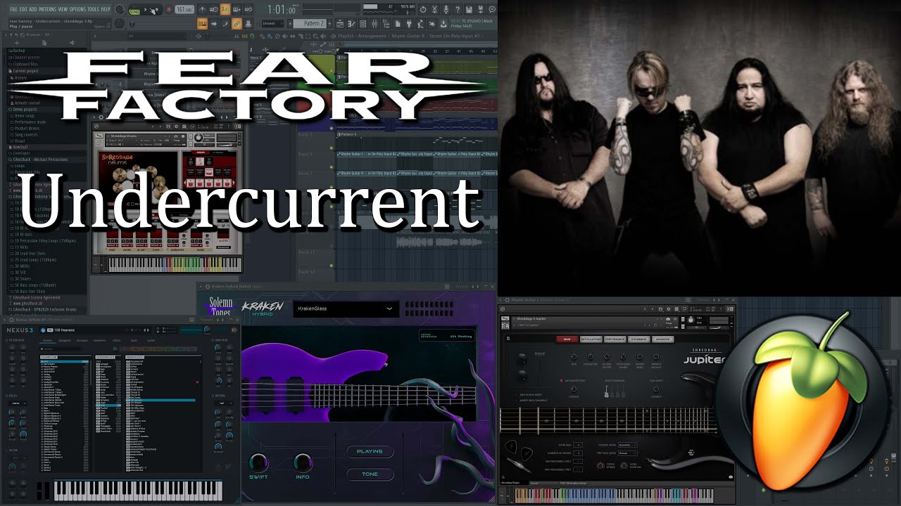 Fear Factory - Undercurrent (FL STUDIO INSTRUMENTAL COVER / SHREDDAGE 3) FLP / MIDI