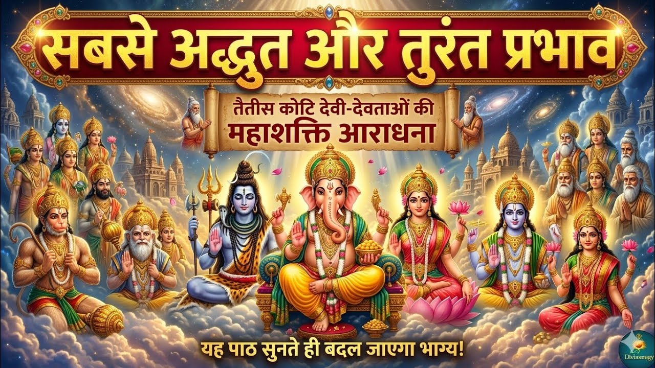 33 कोटि देवी-देवताओं की दिव्य स्तुति | जीवन सफल बनाने वाला महामंत्र | सुबह सुनते ही बदल जाएगी किस्मत