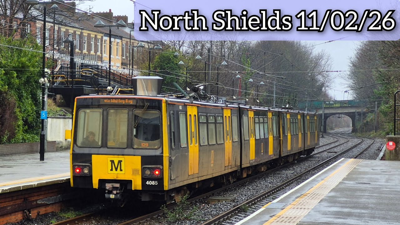 Trains at North Shields Metro. | 11/02/26