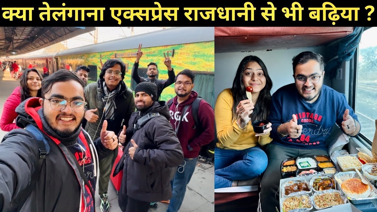 Telangana Express Train Journey *Rajdhani se bhe badiya Khana😋* | Hyderabad to New Delhi