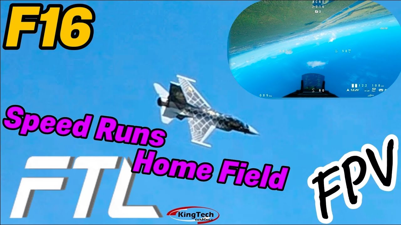 F-16 Jet with KingTech Turbine | High-Speed Pass, FPV Setup & Flameout Landing!