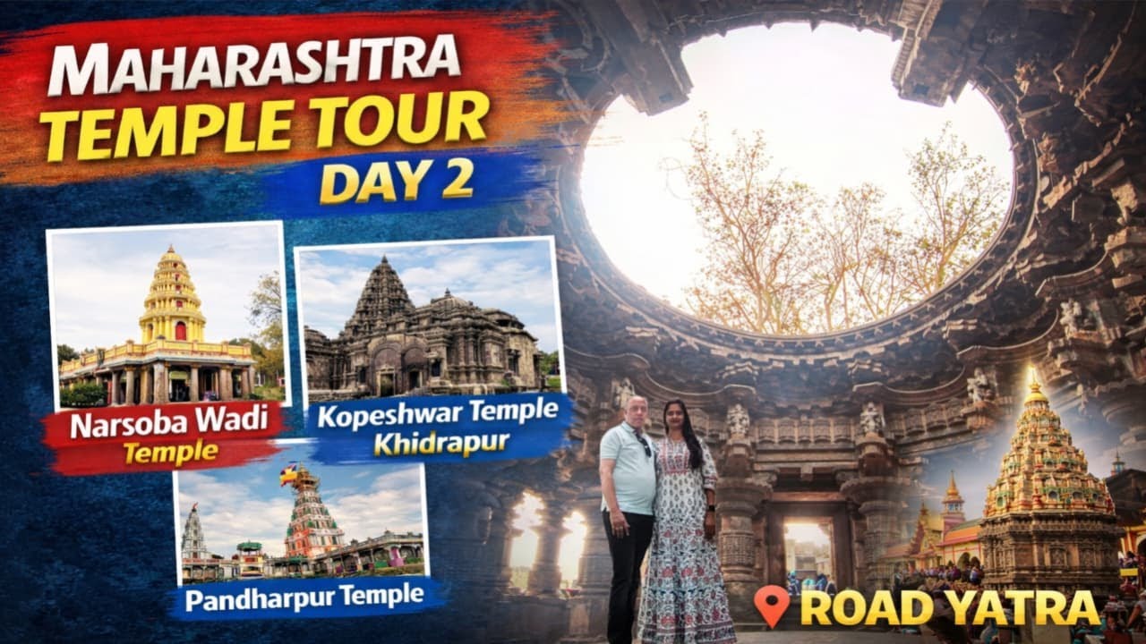 Day 2 - Maharashtra Tour | Narsoba Wadi | Kopeshwar Temple Khidrapur | Pandharpur