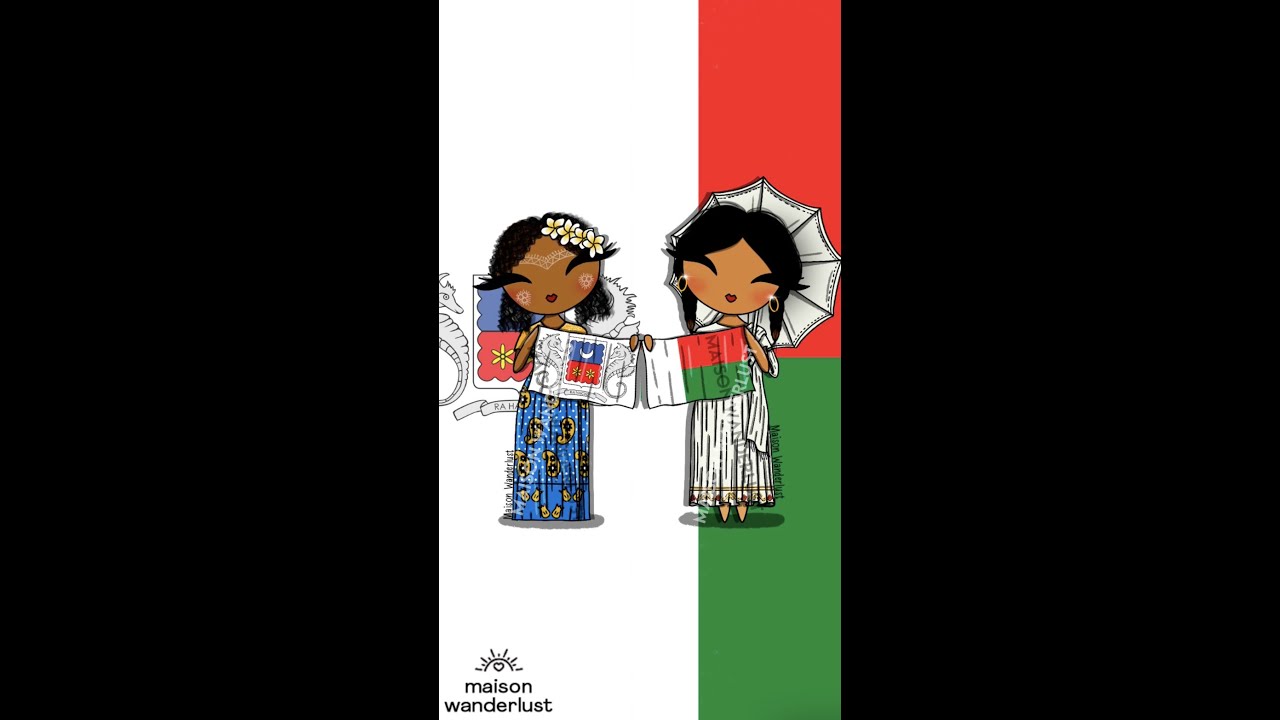 🇾🇹x🇲🇬 Mayotte & Madagascar - Illustration de tenue traditionnelle