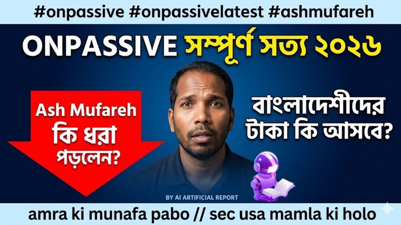 ONPASSIVE সম্পূর্ণ সত্য ২০২৬ | Ash Mufareh কি ধরা পড়লেন? বাংলাদেশীদের টাকা কি আসবে ? #onpassive 