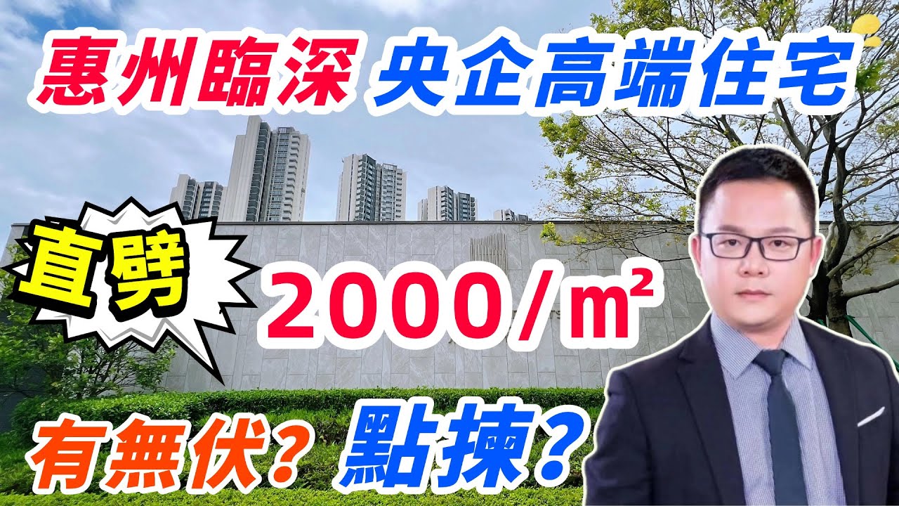 「港人必睇」惠州大亞灣央企發展高端屋苑｜新品加推直劈2000元/平方｜抵吾抵買？有無伏？｜Tony買樓建議同真實感受 #惠州樓盤 #大亞灣樓盤 #港人北上買樓 #2026惠州樓價