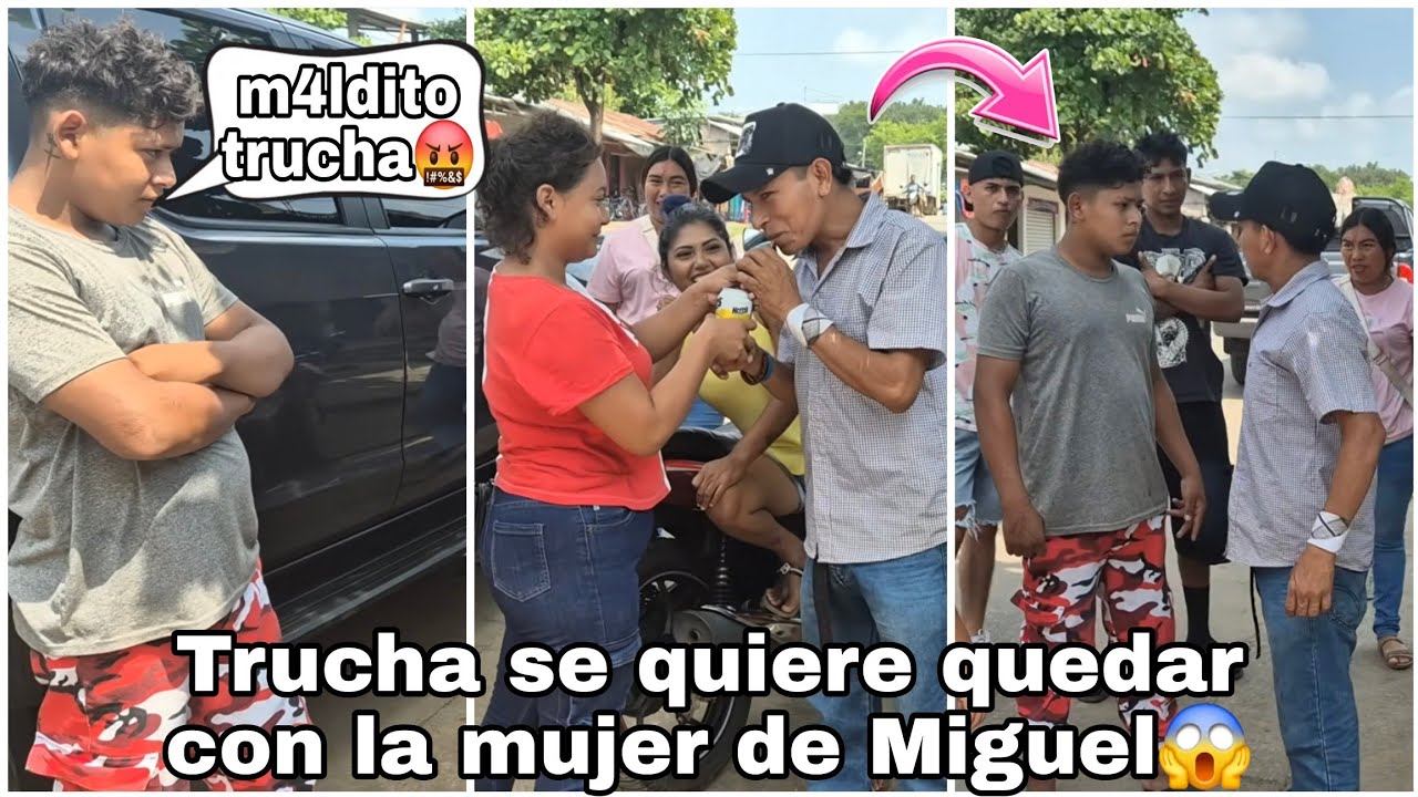 Urgente🚨Trucha se fue a los v3rgaz0s con Miguel en plena calle|se quiere quedar con Heidi😡