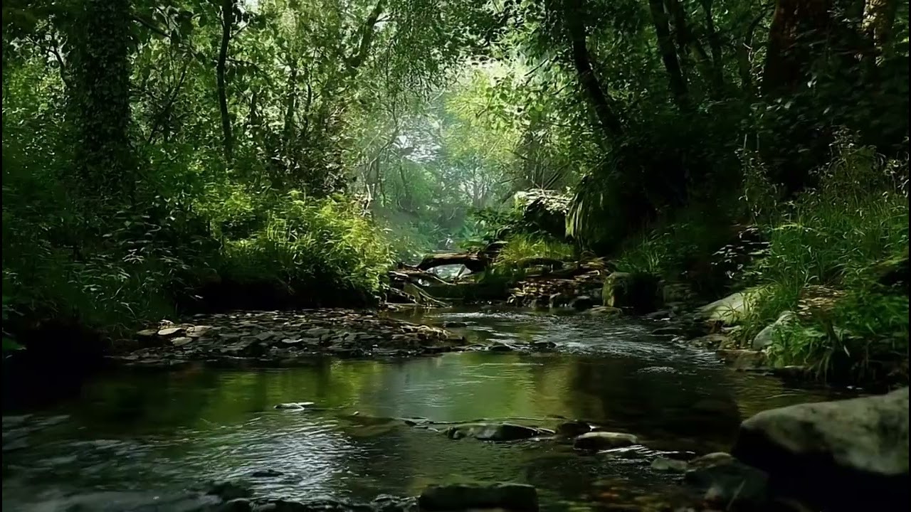 Relaxing Forest Stream Sounds with Birds Chirping | Nature Ambiance for Sleep and Study 4K