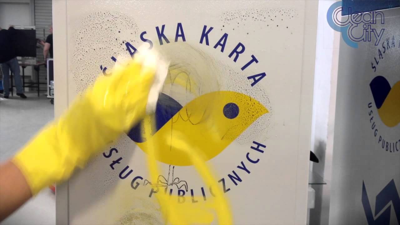 Zabezpieczenie antygraffiti trwałe AGS 3550, usuwanie graffiti - powierzchnia lakierowana proszkowo