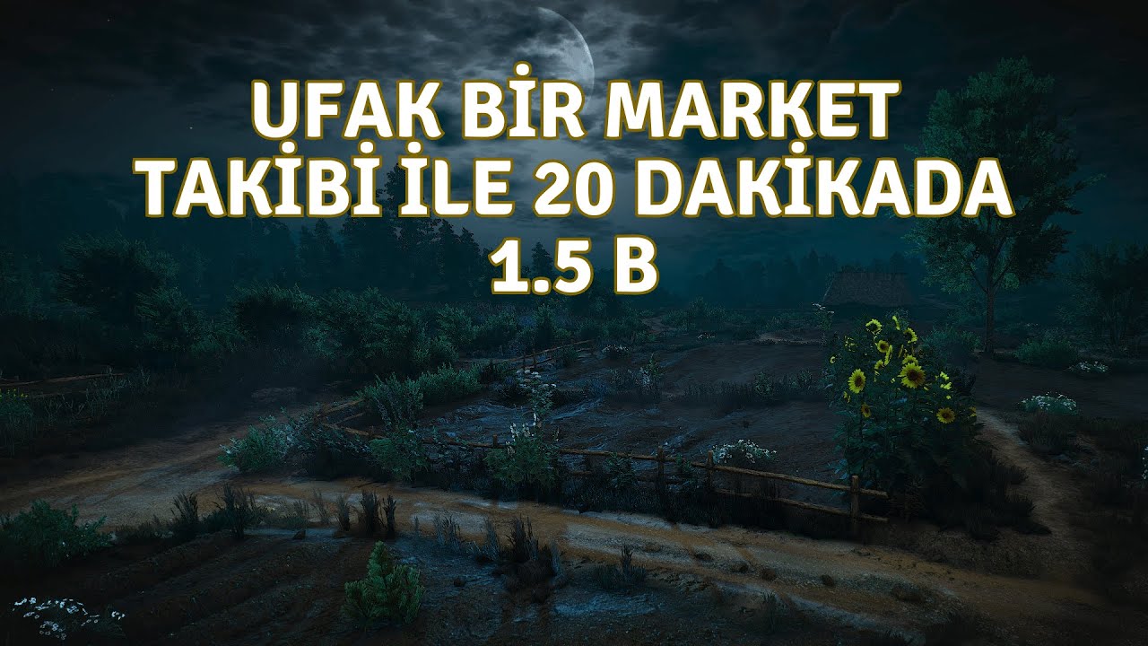 Ufak Bir Market Takibi İle 20 Dakikada 1.5 B Kazanmak
