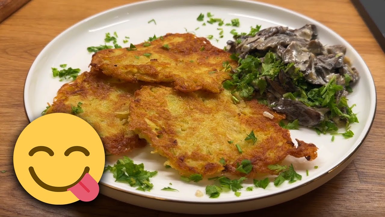 Placki Ziemniaczane + Sos z Opieniek 😋 Wideo Przepis