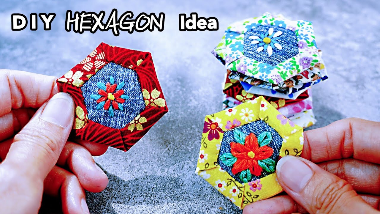 DIY HEXAGON Idea from Old Jeans & Scraps 【Christmas Best Gift】#HandyMum