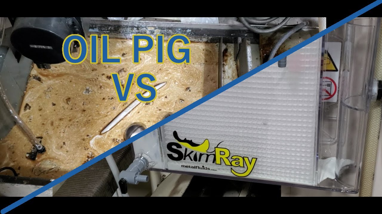Okuma Lathe (Oil Pig) VS SkimRay oil skimmer
