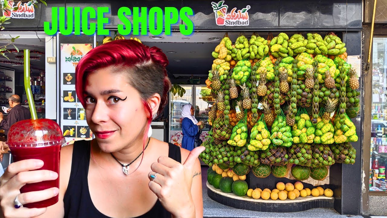 FRESH and Delicious CHEAP Juice Shops in Egypt 🍉🍌🍓🥝 | Egypt Vlog #104 | عصائر فريش في مصر