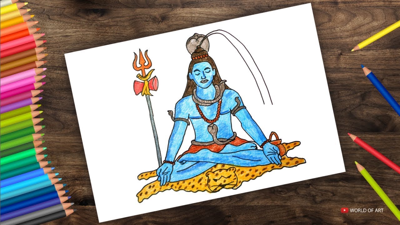 Lord Shiva Drawing Step by Step for beginners