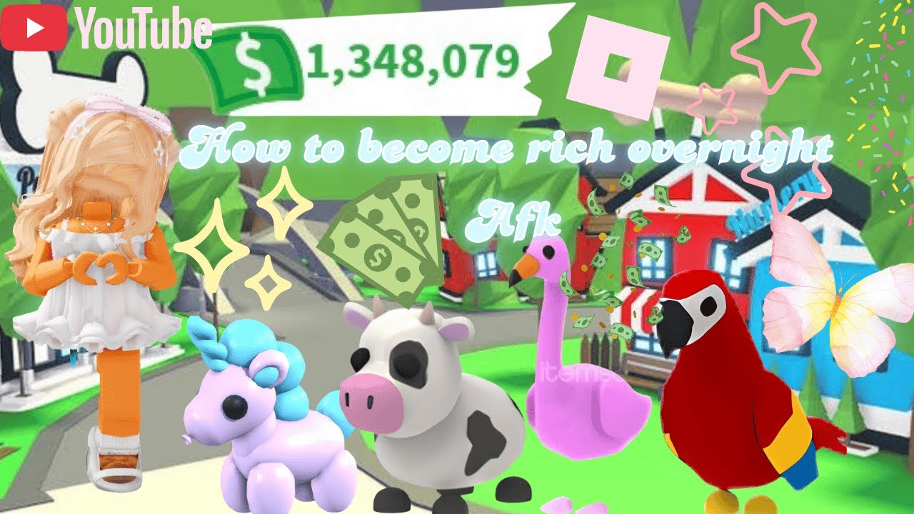 How to become a millionare overnight in adopt me AFK!! i got 100k after doing this