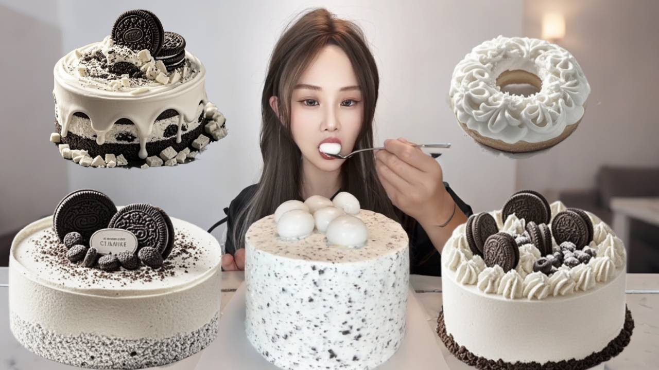 Asmr🍰Eating 🍰 (Soft And Waxy Sound) 크림丨먹방丨Mukbang丨Satisfying丨Eatings