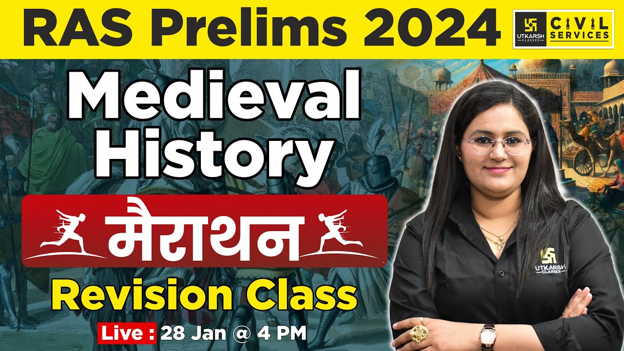 RAS Prelims 2024 | Medieval History मैराथन Revision Class | By Priyanka Ma'am | RAS Utkarsh