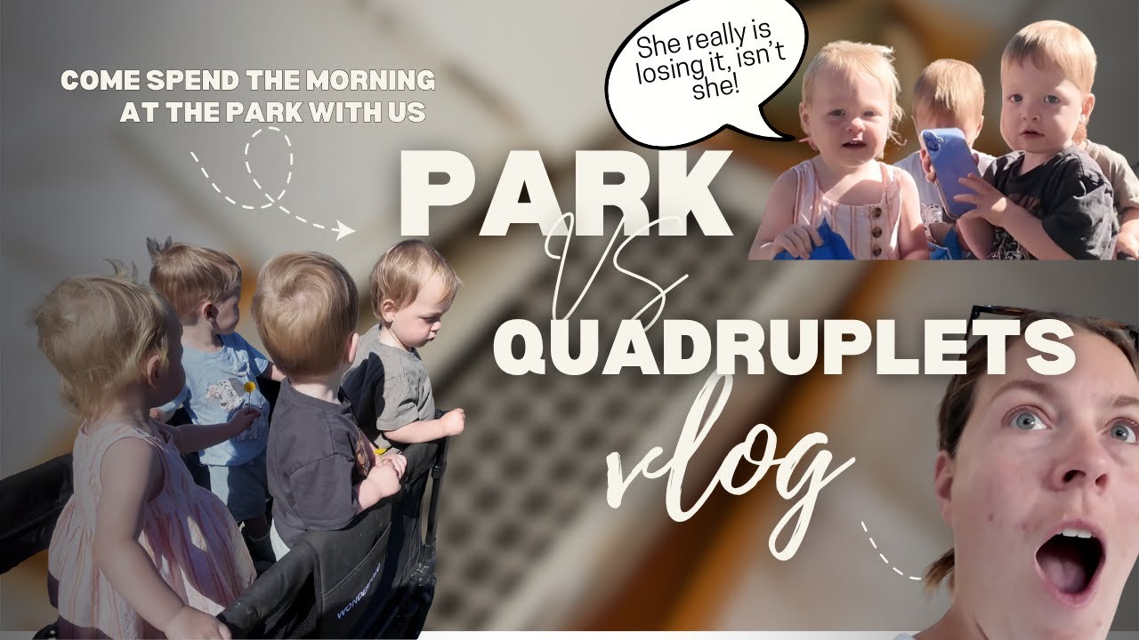 Solo Morning Park Trip With My 22 Month Old Quadruplets