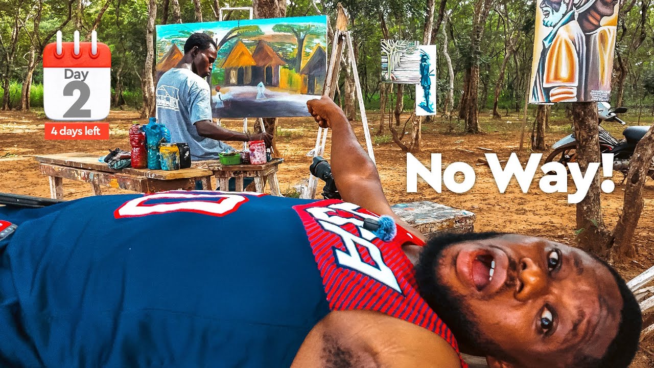 Он готов выложиться на все ради этого конкурса по живописи за 15 долларов (День 2)