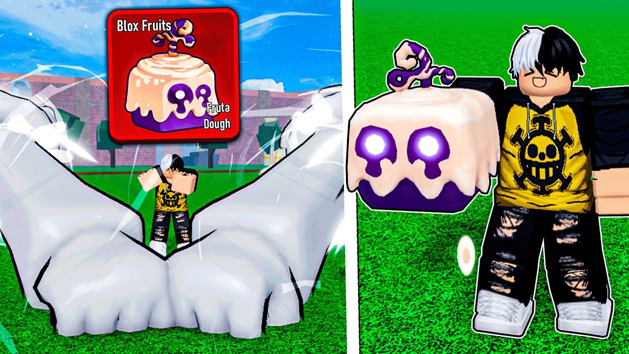 COMI E DESPERTEI A FRUTA DOUGH do BLOX FRUITS!!