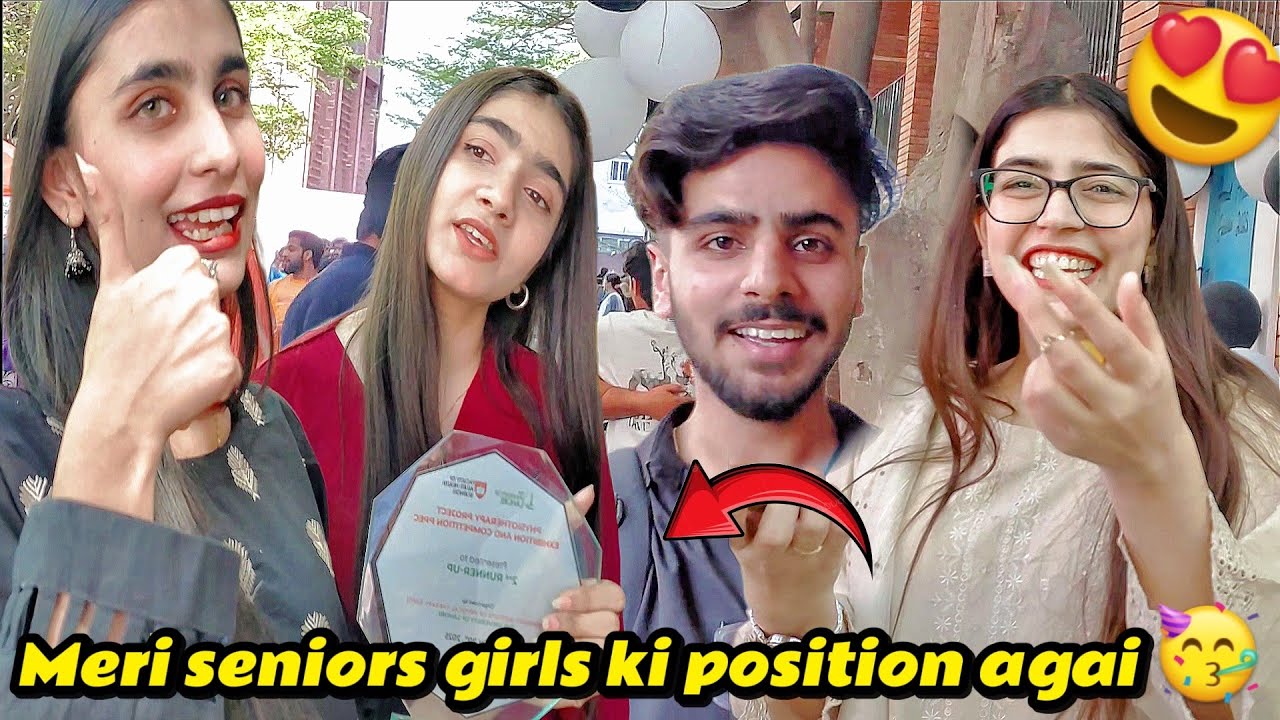 seniors girls bohot khush ho gaen position le kr 😍🔥 university live | university vlog | rajab family