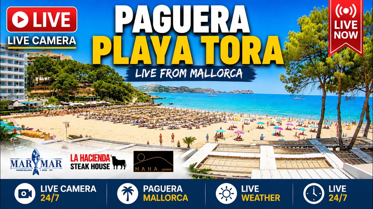 🌞 Live Webcam Santa Ponsa Beach | 4K UHD |24/7 Stream| Weather #Mallorca #Calvia #Balearics #Weather