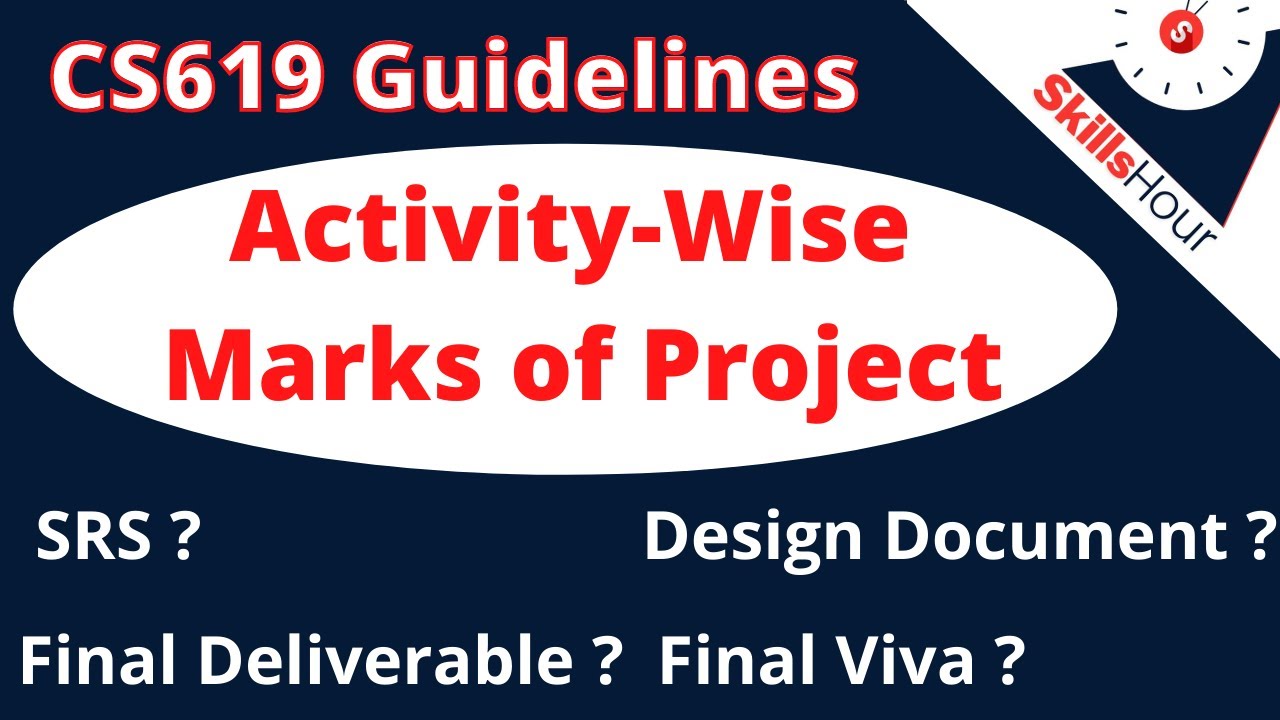 Activity Wise Marks of Project CS619 | Marks distribution of project | CS619 Guidelines | SkillsHour