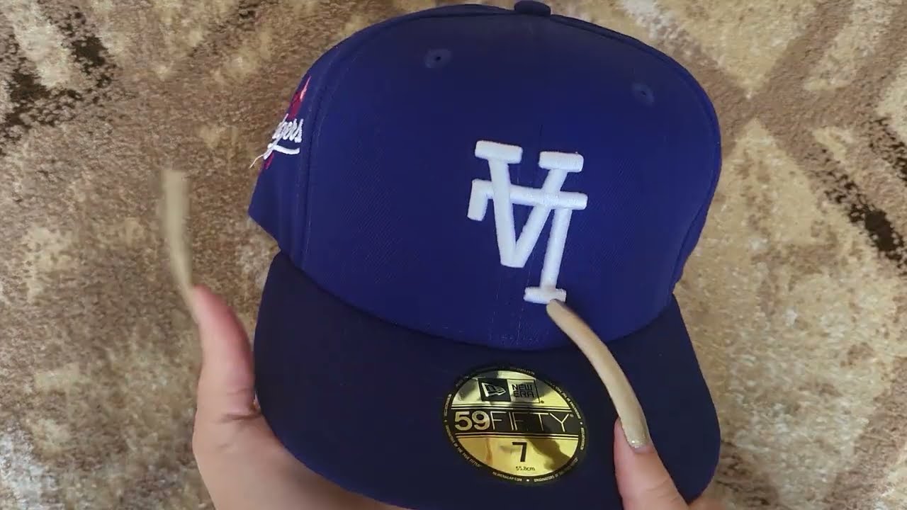 NEW ERA 59FIFTY FITTED CAP LA UPSIDE DOWN BLUE WHITE