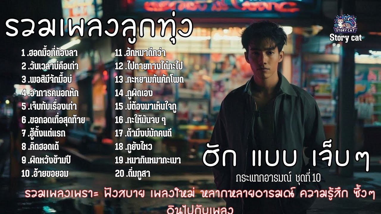 รวมเพลงลูกทุ่ง ม่วน ๆ เพราะ ๆ กระแทกอารมณ์ ฮักแบบ เจ็บ ๆ : Story cat