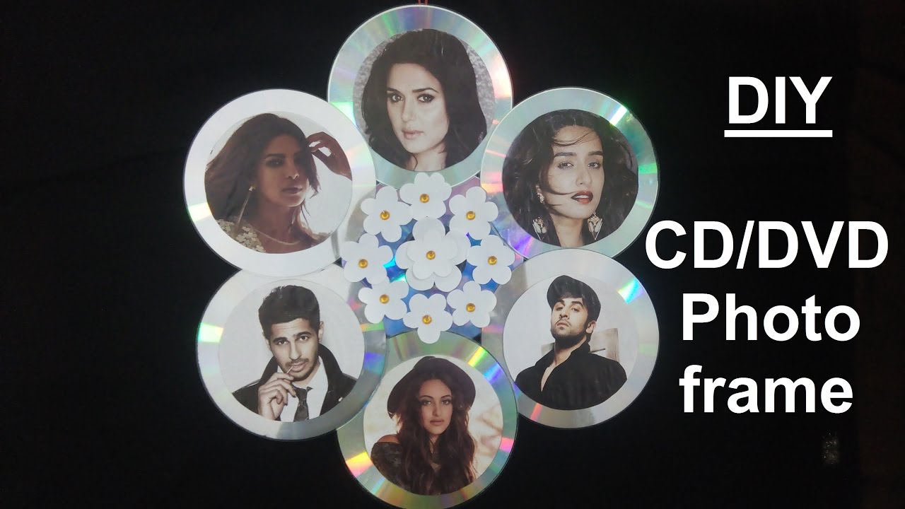 How to make CD/DVD Photo Frame || DIY CD Photo frame || Best Out of Waste