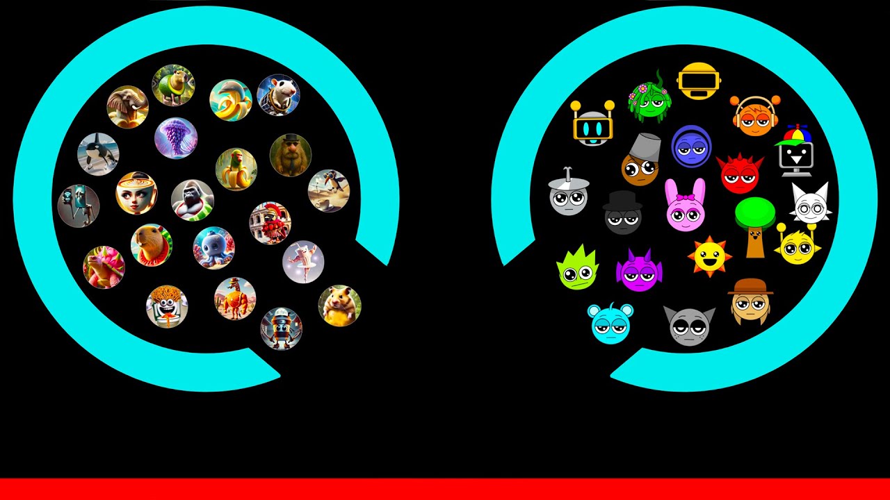 Italian Brainrot vs Incredibox Sprunki • Survival Marble Race In Algodoo