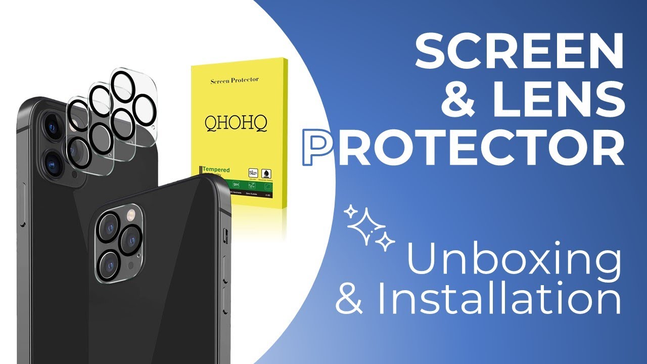 How to Install QHOHQ Tempered Glass Screen Protector & Lens Protector | Easy to Install Protector