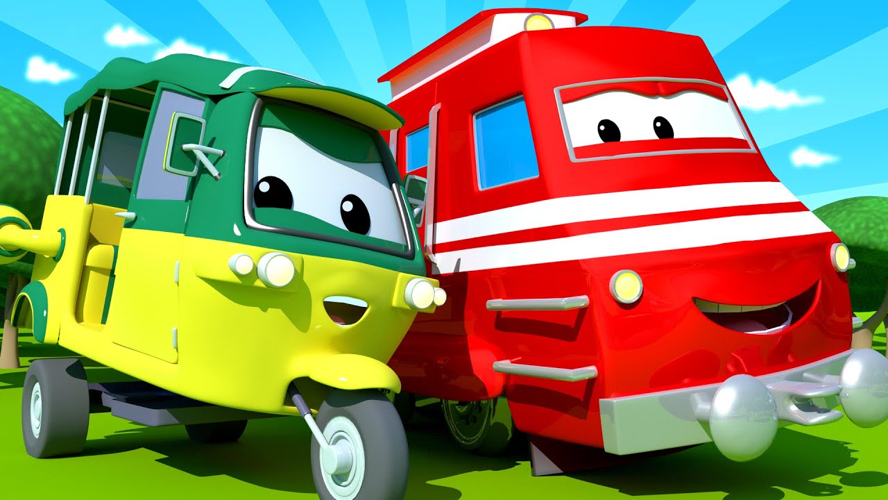 Troy The Train -  Tao The Tuk Tuk - Car City ! Train Cartoon for children