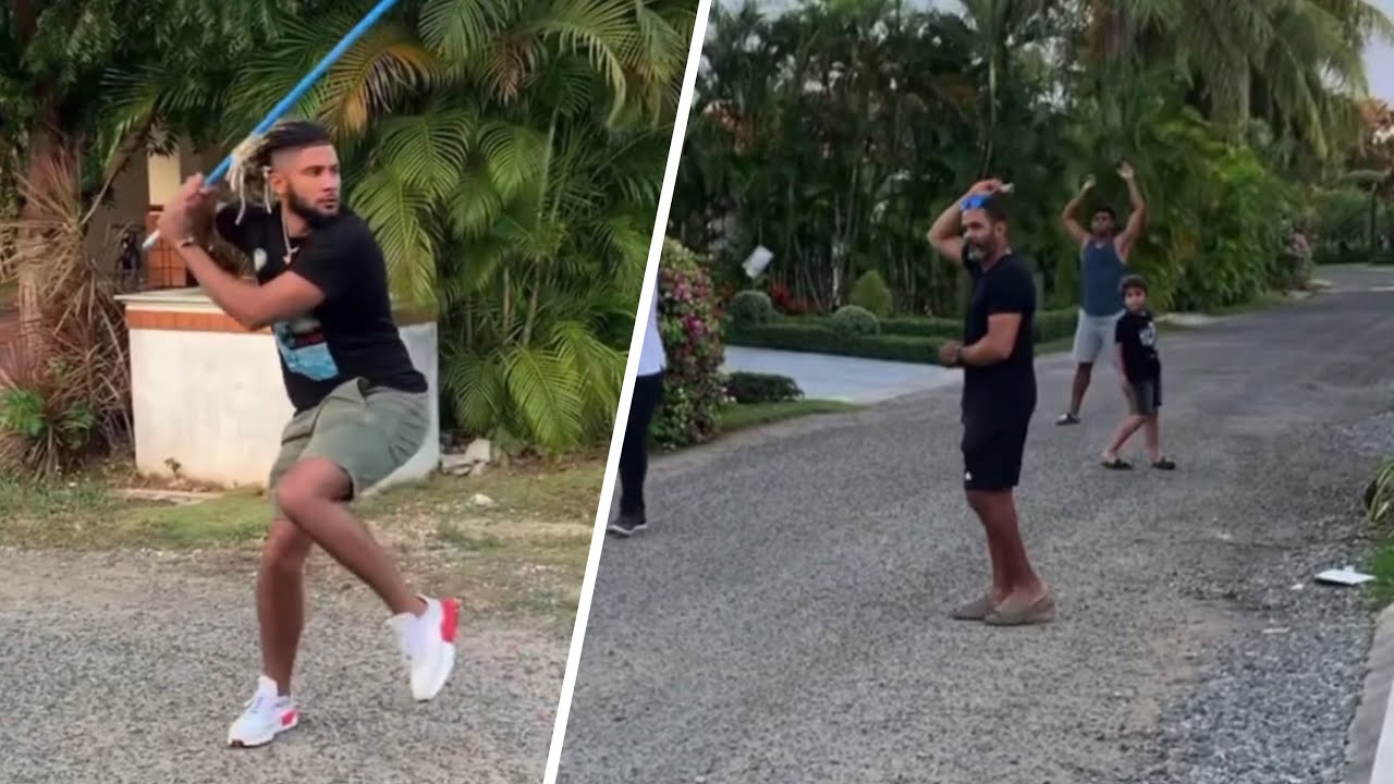 La Familia Tatis Jugando Vitilla y Divirtiéndose con Fernando Tatis a la cabeza
