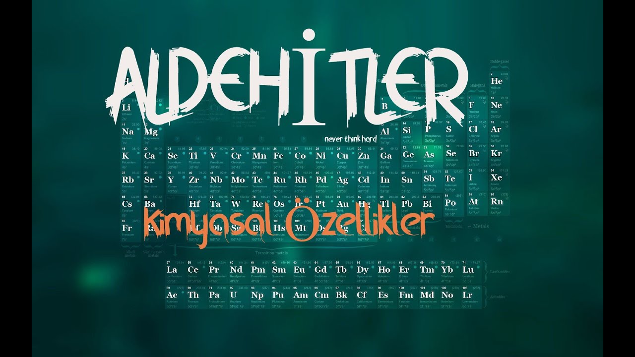 ALDEHİTLER-KİMYASAL &Ouml;ZELLİKLER  12.SINIF    #organikkimya #kimya
