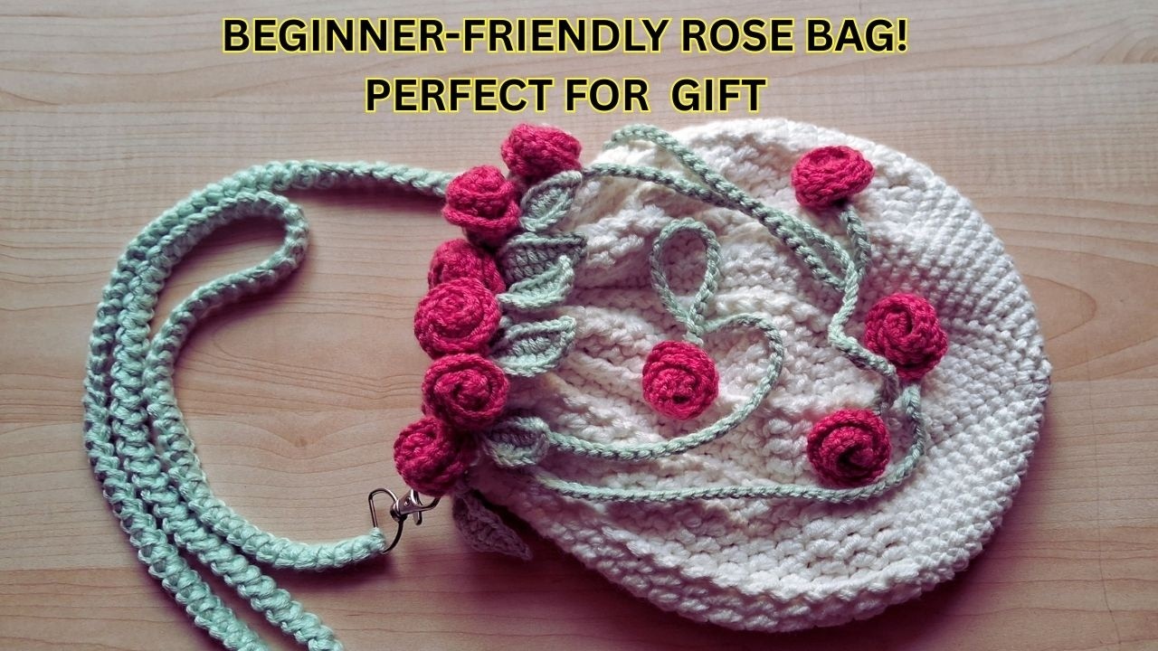 How to Crochet a Rose Bouquet Bag | Easy Floral Bag Tutorial