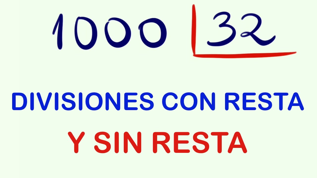 C&oacute;mo DIVIDIR SIN escribir la RESTA - DIFERENCIAS al dividir sin resta y con resta