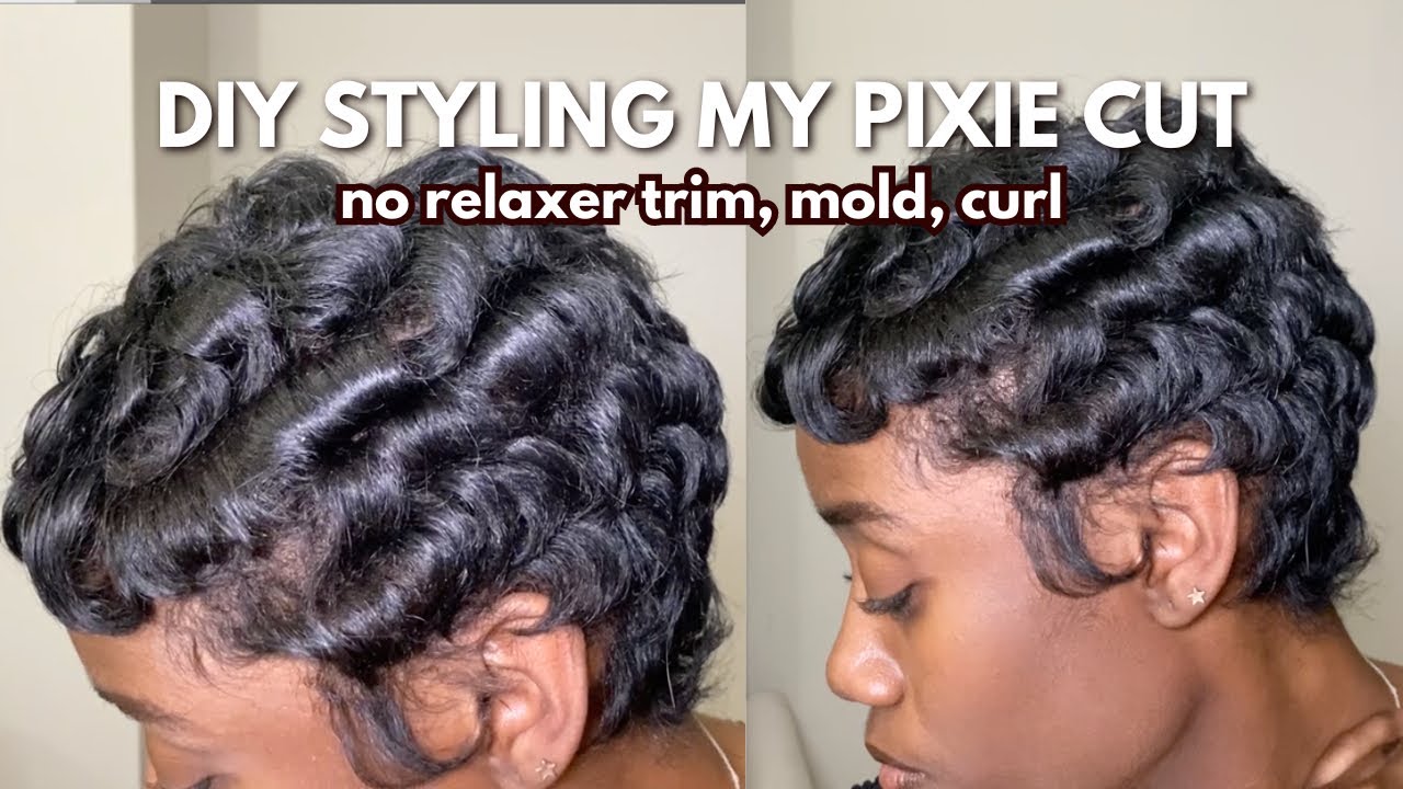 How I DIY trim, mold & curl my (relaxer free) pixie hair cut