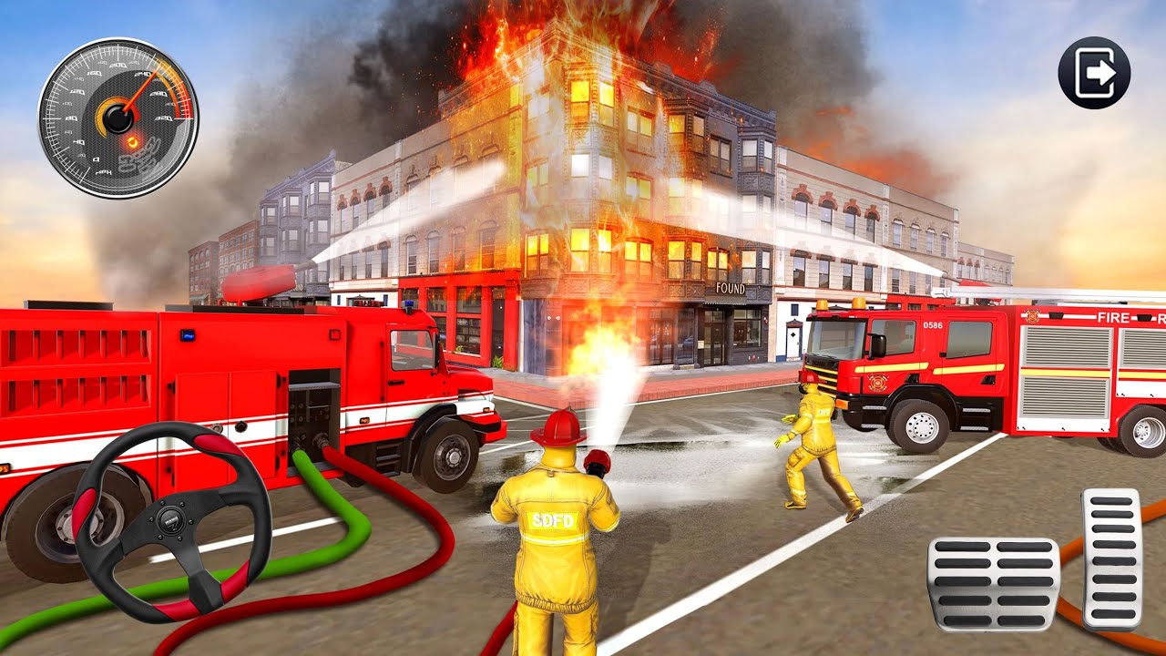 Fire Truck City Rescue Simulator - US Firefighter Truck Rescue 3D - Android Gameplay