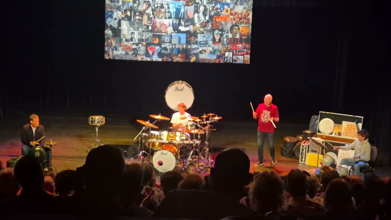 Perron3 Rosmalen Cesar Zuiderwijk Drum improvisatie jamsessie met 3 drummers uit zaal Ruben en . en.
