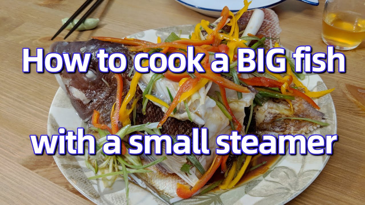 How to cook a BIG fish with a small steamer? | California Sheephead | One of the best tasting fish
