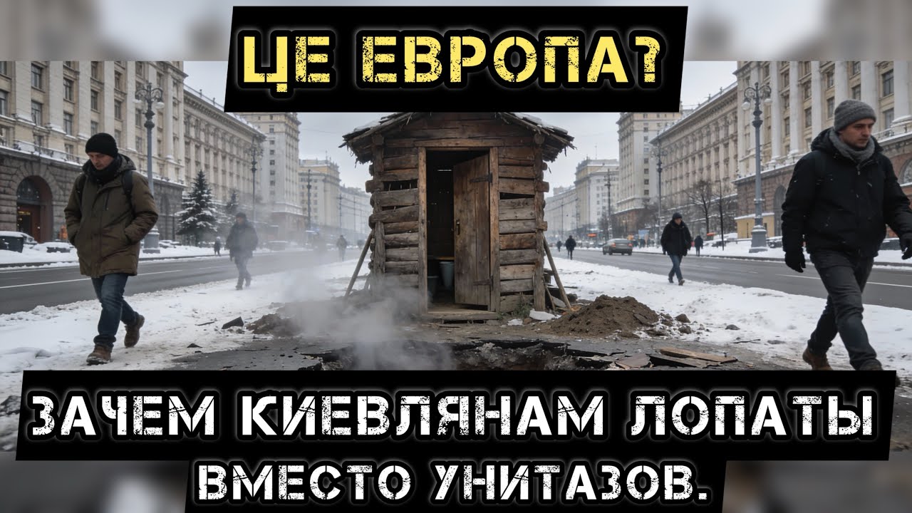 ЦЕ ЕВРОПА? Зачем киевлянам лопаты вместо унитазов.