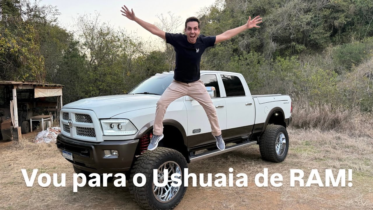 Ram 2500 com lift de 9 polegadas e buzina de trem! 