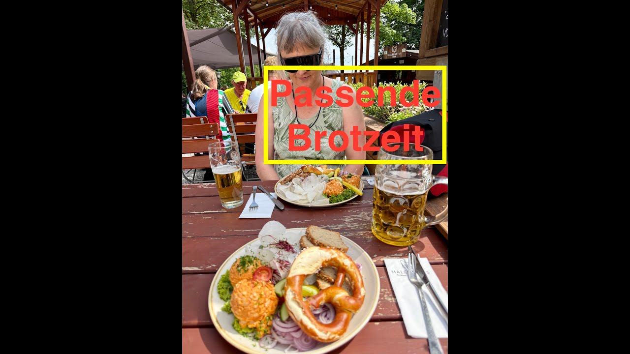 Wir lassen es uns bei einer deftigen Brotzeit gut gehen.....