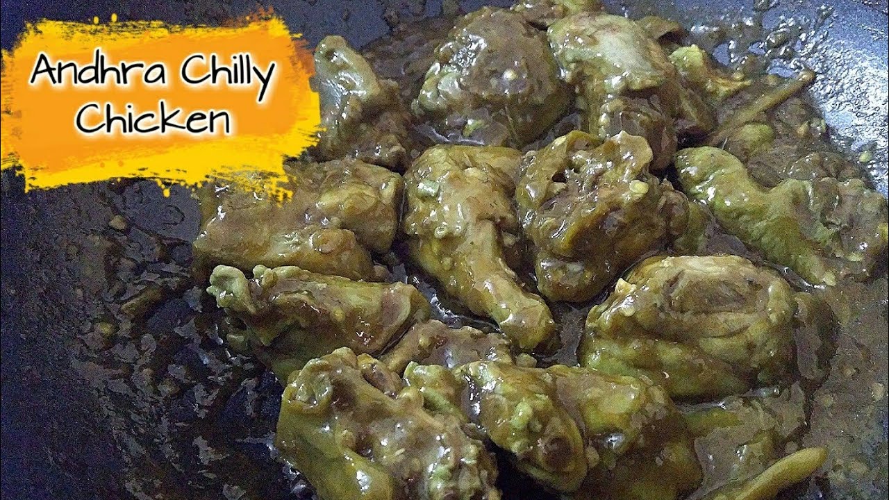 Andhra chilli chicken | Green Spicy Chilly chicken
