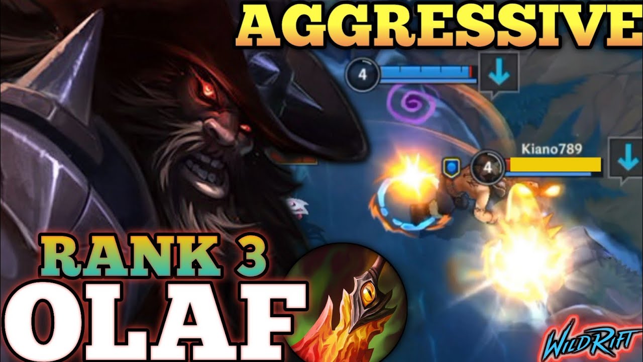 OLAF HARD CARRY MVP PLAY! AGGRESSIVE SEMI TANK BUILD - TOP 3 GLOBAL OLAF BY 不弃 Akaza - WILD RIFT