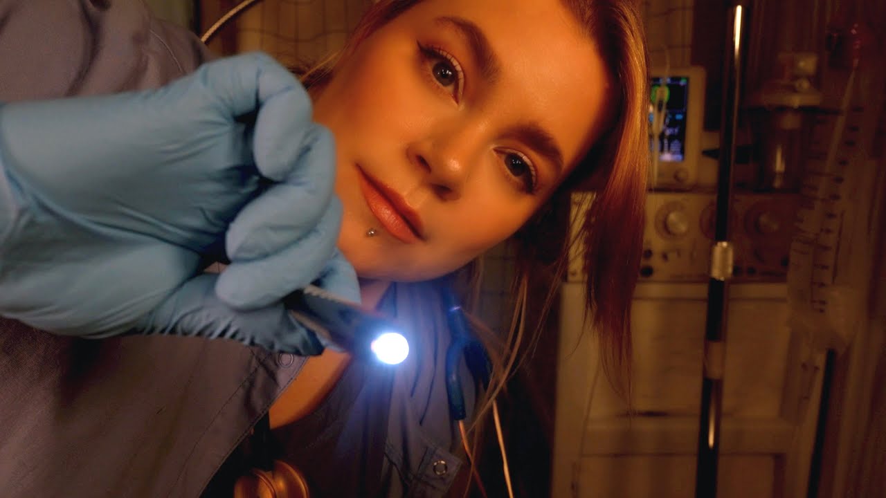 ASMR Hospital Overnight: Night Nurse Exam, In & Out of Your Room | Medical Roleplay