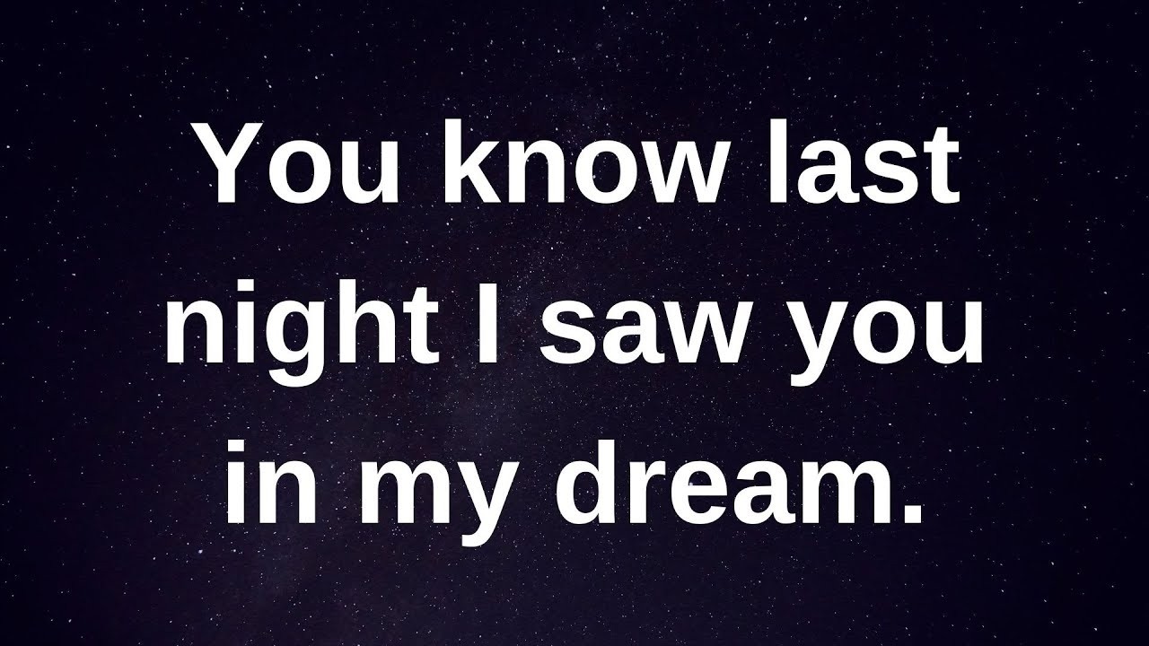 Знаешь, прошлой ночью я видела тебя во сне... Мои мысли и чувства, переданные через канал связи.