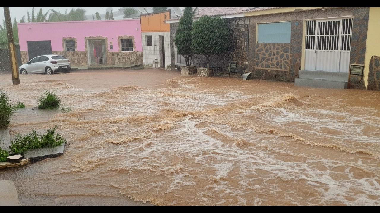 FORTE CHUVAS NA CIDADE  DE DONA INÊS NA PARAÍBA   DEIXA RUAS ALAGADAS 07/02/2026