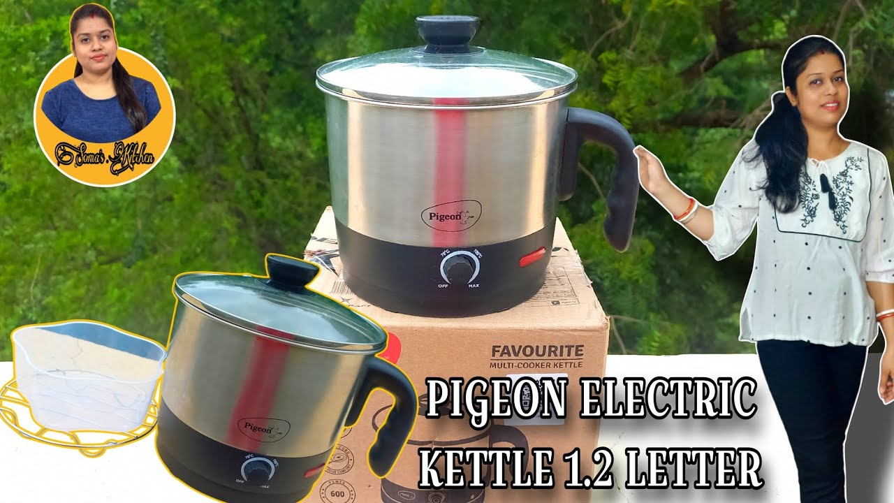 Pigeon kettle 1.2 | Pigeon Multipurpose Electric Kettle stainless Steel by Soma's Kitchen